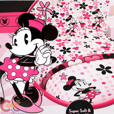 Disney Minnie Mouse Comforter Twin size 4pcs Sheet Pillow Set